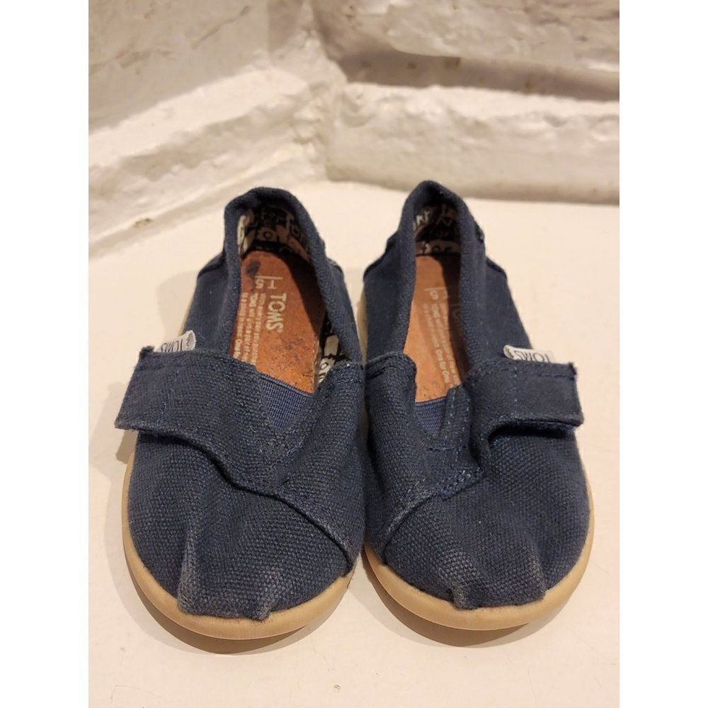 Tiny TOMS Classics Size T5 Blue Toddler Baby Boy Girl Canvas